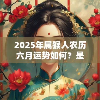 2025年属猴人农历六月运势如何？是好是坏？