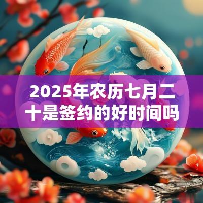 2025年农历七月二十是签约的好时间吗？