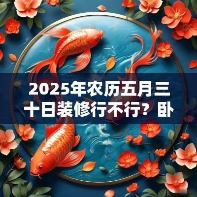 2025年农历五月三十日装修行不行?卧室装修有啥讲究? 2025年农历五月三十日装修行不行?卧室装修有啥讲究?