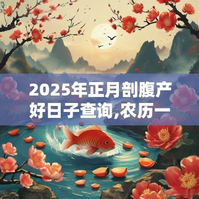 2025年正月剖腹产好日子查询,农历一月剖腹产吉日 2025年正月剖腹产好日子查询,农历一月剖腹产吉日