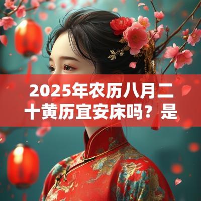 2025年农历八月二十黄历宜安床吗？是安床吉日吗？