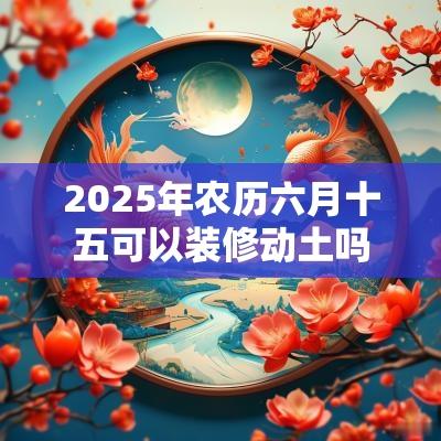2025年农历六月十五可以装修动土吗?日子财喜神方位? 2025年农历六月十五可以装修动土吗?日子财喜神方位?