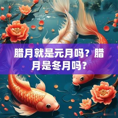 腊月就是元月吗？腊月是冬月吗？