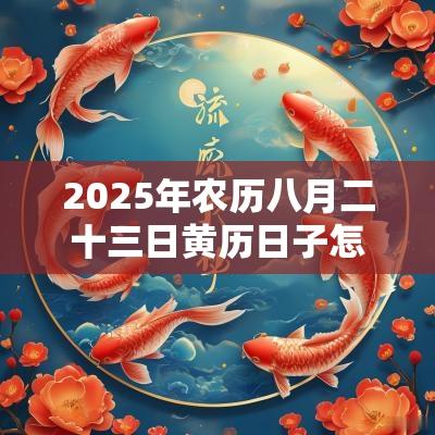 2025年农历八月二十三日黄历日子怎么样，可以装修动土吗？