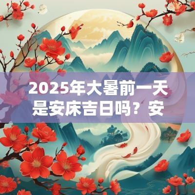 2025年大暑前一天是安床吉日吗？安床有什么讲究？