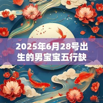 2025年6月28号出生的男宝宝五行缺水要如何起名字