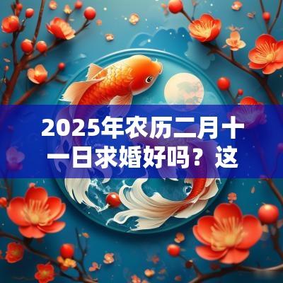 2025年农历二月十一日求婚好吗?这天适合求婚吗? 2025年农历二月十一日求婚好吗?这天适合求婚吗?