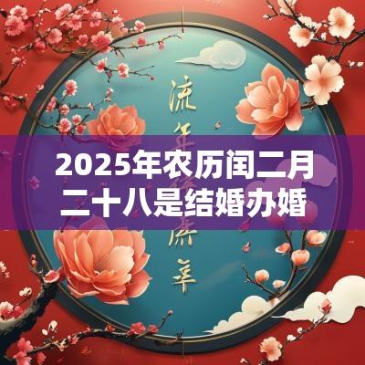 2025年农历闰二月二十八是结婚办婚礼的吉日吗？
