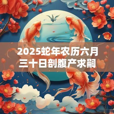 2025蛇年农历六月三十日剖腹产求嗣适合吗？