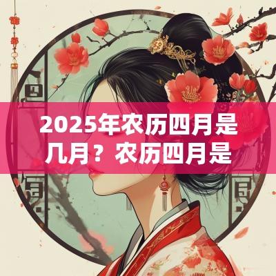 2025年农历四月是几月?农历四月是什么命? 2025年农历四月是几月?农历四月是什么命?