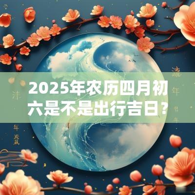 2025年农历四月初六是不是出行吉日? 2025年农历四月初六是不是出行吉日?
