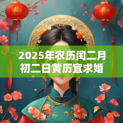 2025年农历闰二月初二日黄历宜求婚吗? 2025年农历闰二月初二日黄历宜求婚吗?