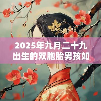 2025年九月二十九出生的双胞胎男孩如何起名，五行属什么