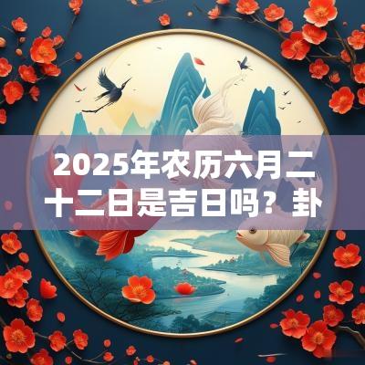 2026年农历六月二十二日是吉日吗？卦象好不好？