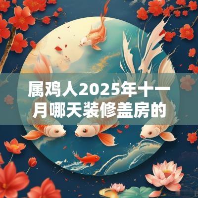 属鸡人2025年十一月哪天装修盖房的日子好？