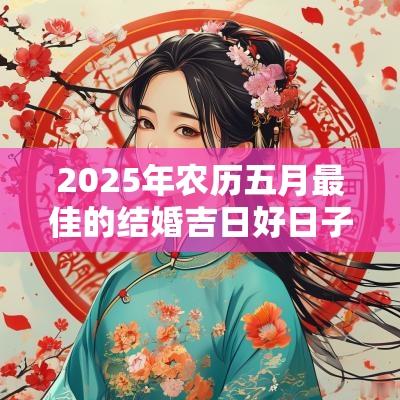2025年农历五月最佳的结婚吉日好日子一览表 2025年农历五月最佳的结婚吉日好日子一览表