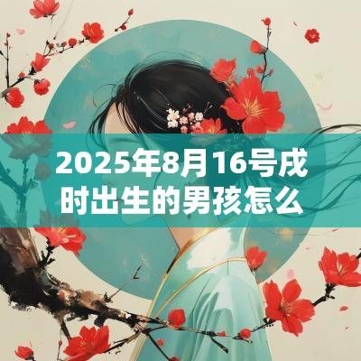 2025年8月16号戌时出生的男孩怎么起名字