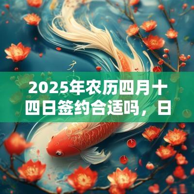 2025年农历四月十四日签约合适吗，日子好不好？