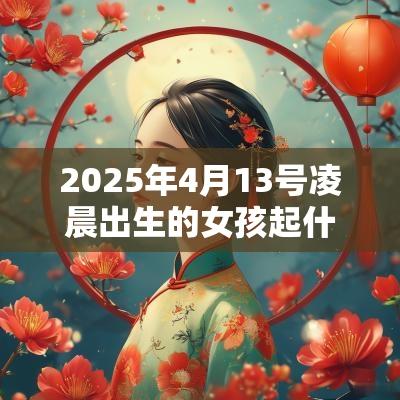 2025年4月13号凌晨出生的女孩起什么名字好