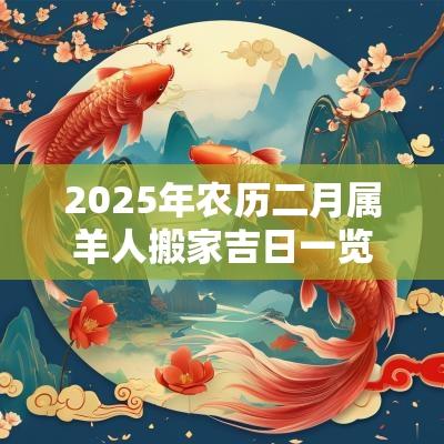 2025年农历二月属羊人搬家吉日一览表！