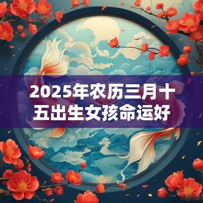 2025年农历三月十五出生女孩命运好吗? 2025年农历三月十五出生女孩命运好吗?