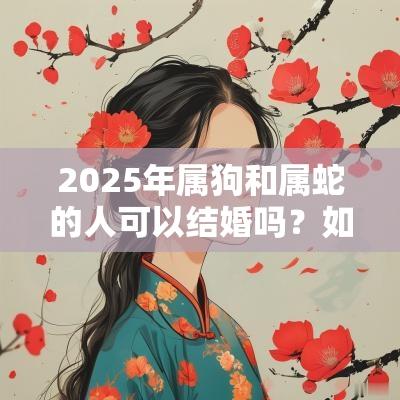 2025年属狗和属蛇的人可以结婚吗?如何挑选好日子结婚? 2025年属狗和属蛇的人可以结婚吗?如何挑选好日子结婚?