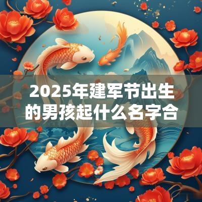 2025年建军节出生的男孩起什么名字合适，宜用什么字