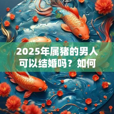 2025年属猪的男人可以结婚吗？如何催旺自己婚姻运势？