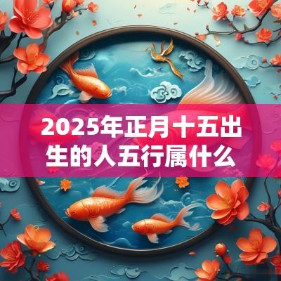2025年正月十五出生的人五行属什么？是什么命？