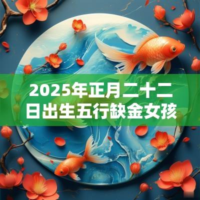2025年正月二十二日出生五行缺金女孩名字