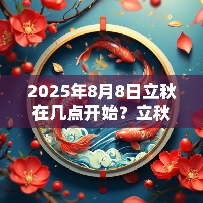 2025年8月8日立秋在几点开始?立秋开始的标准是什么? 2025年8月8日立秋在几点开始?立秋开始的标准是什么?