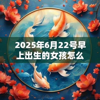 2025年6月22号早上出生的女孩怎么样起名字