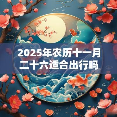 2025年农历十一月二十六适合出行吗?日子卦象好不好? 2025年农历十一月二十六适合出行吗?日子卦象好不好?