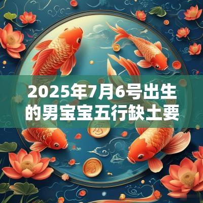2025年7月6号出生的男宝宝五行缺土要怎么样起名字