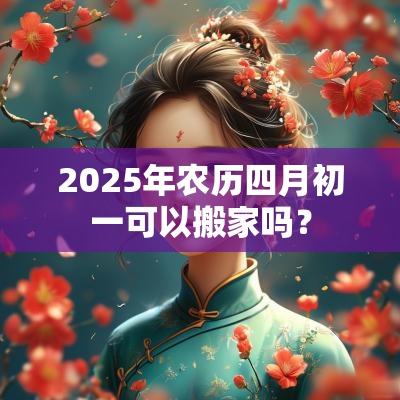 2025年农历四月初一可以搬家吗? 2025年农历四月初一可以搬家吗?