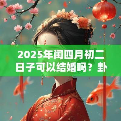 2025年闰四月初二日子可以结婚吗？卦象吉凶如何？
