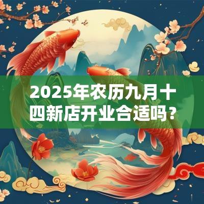 2025年农历九月十四新店开业合适吗?日子怎么样? 2025年农历九月十四新店开业合适吗?日子怎么样?