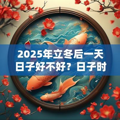 2025年立冬后一天日子好不好？日子时辰吉凶如何？