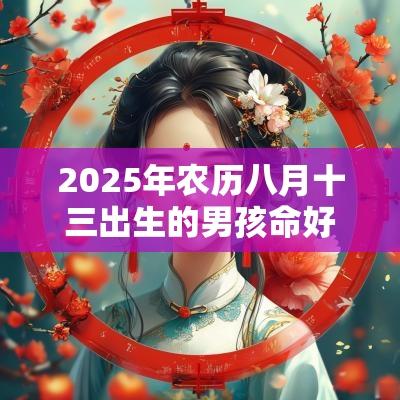 2025年农历八月十三出生的男孩命好不好?一生命运如何? 2025年农历八月十三出生的男孩命好不好?一生命运如何?