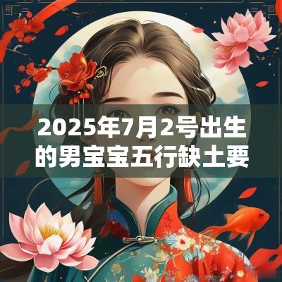 2025年7月2号出生的男宝宝五行缺土要怎么样起名字 2025年7月2号出生的男宝宝五行缺土要怎么样起名字