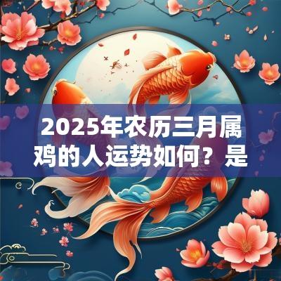 2025年农历三月属鸡的人运势如何？是吉还是凶？