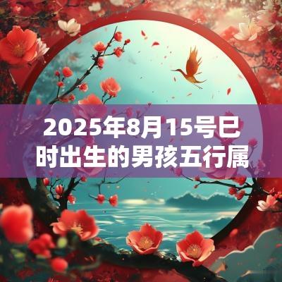 2025年8月15号巳时出生的男孩五行属什么