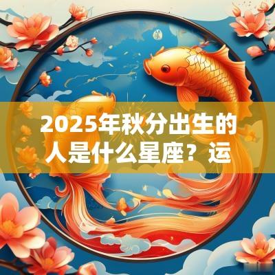 2025年秋分出生的人是什么星座？运势怎么样