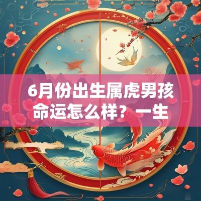 6月份出生属虎男孩命运怎么样？一生运势详解
