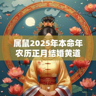 属鼠2025年本命年农历正月结婚黄道吉日一览表! 属鼠2025年本命年农历正月结婚黄道吉日一览表!