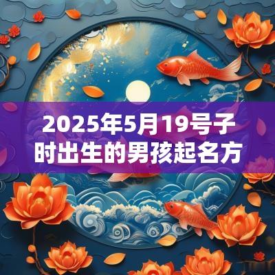 2025年5月19号子时出生的男孩起名方法 2025年5月19号子时出生的男孩起名方法