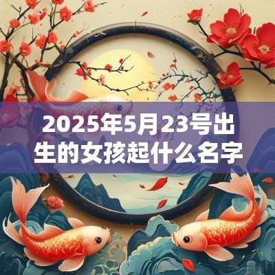 2025年5月23号出生的女孩起什么名字好听,五行属什么 2025年5月23号出生的女孩起什么名字好听,五行属什么