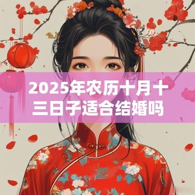 2025年农历十月十三日子适合结婚吗?结婚最佳时间几点? 2025年农历十月十三日子适合结婚吗?结婚最佳时间几点?