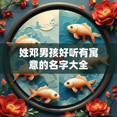 姓邓男孩好听有寓意的名字大全