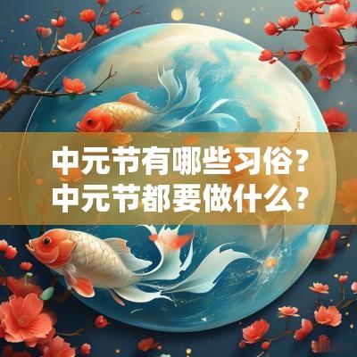 中元节有哪些习俗？中元节都要做什么？